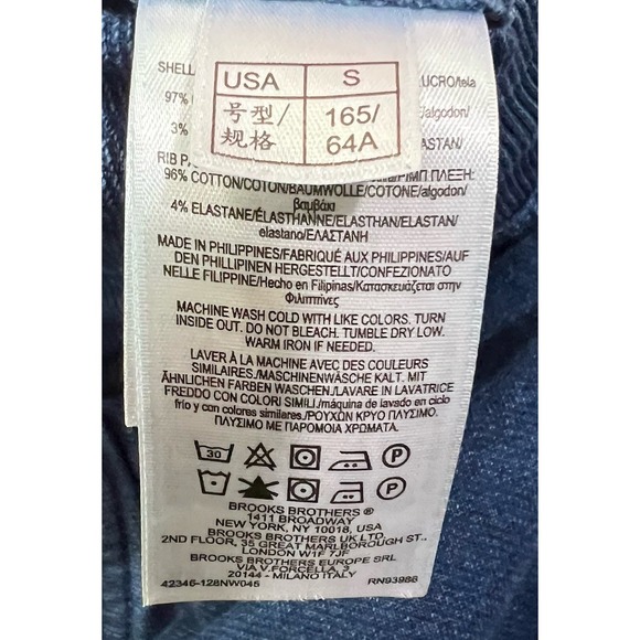 Brooks Brothers Women's Joggers Sz S Elastic Drawstring Dark Blue Denim Athletic - Picture 12 of 13